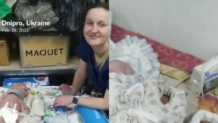Potret Bayi Baru Lahir di Ukraina Terpaksa Dirawat di Shelter Bom