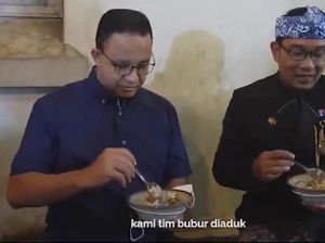 Pak Ganjar Disentil Anies Kala Makan Bubur Bareng Ridwan Kamil