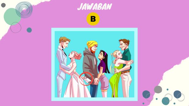 Pengantin perempuan memegang kertas untuk diberikan ke seseorang.