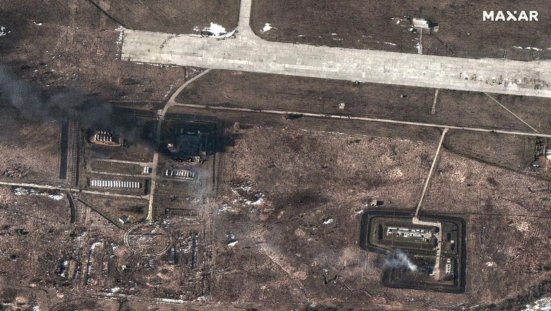 Foto Satelit Kerusakan Ukraina Dibombardir Rusia dari satelit Maxar Technologies