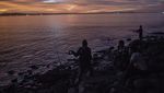 Pesona Senja di Pantai Taman Jaya Pandeglang