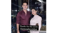 Saat di Dubai, keduanya menikmati fine dining di Atmosphere yang ada di lantai 122 Burj Khalifa. Menggunakan pakaian berwarna senada, keduanya begitu serasi saat itu!