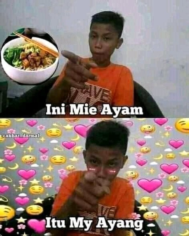 Bisa aja nih si ayang bikin jadi senyum-senyum sendiri kan.. Ayo ngaku, kamu juga jadi senyum-senyum kan lihat meme yang satu ini? Foto: Twitter
