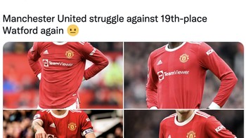 Watford dalam laga kandang menang lawan MU dan saat tandang berhasil menahan imbang. Sungguh menjadi mimpi buruk bagi Setan Merah. Foto: Twitter