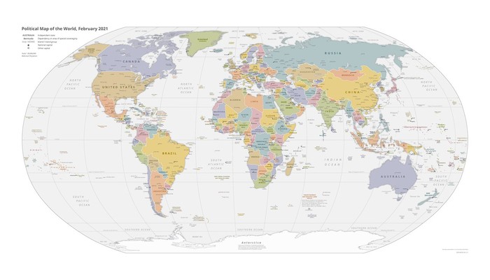 Peta dunia 2021 politik