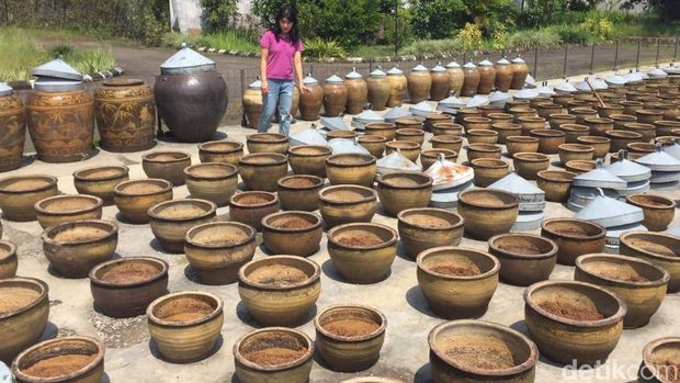 Proses pembuatan tauco.