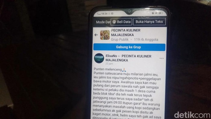 Unggahan warga Majalengka kehilangan sepeda motornya.