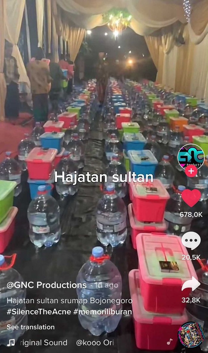 Acara hajatan viral di media sosial.
