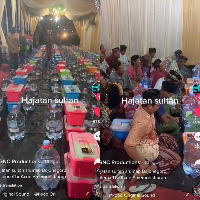 Acara hajatan viral di media sosial.