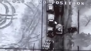 Kedutaan Besar Ukraina merilis rekaman konvoi Rusia yang memperlihatkan puluhan kendaraan hancur berkeping-keping akibat serangan itu. Foto: Ukraine Armed Forces