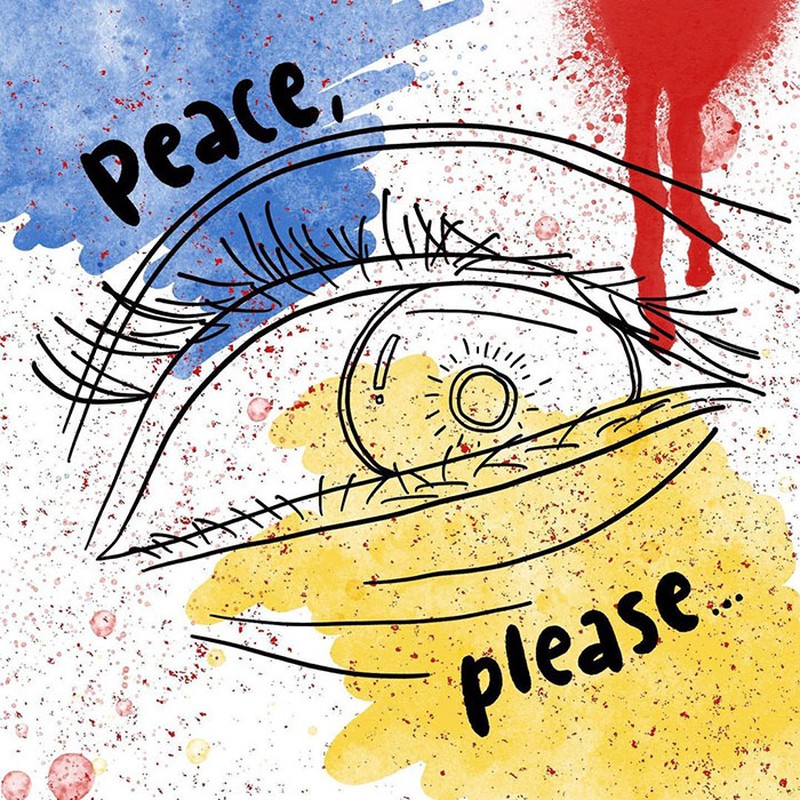 fotoinet Kumpulan Ilustrai yang Menyayat Hati Perang Ukraina dan Rusia