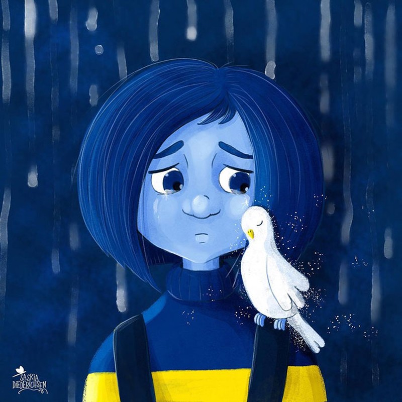 fotoinet Kumpulan Ilustrai yang Menyayat Hati Perang Ukraina dan Rusia