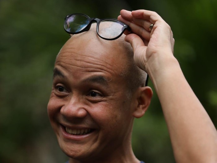 Ganjar Pranowo ikut aksi cukur gundul dalam penggalangan dana untuk membantu anak-anak penderita kanker, Senin (28/2/2022).
