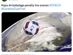 Tendangan Kepa Mengangkasa, Fans Liverpool Teriak #YNWA di Linimasa