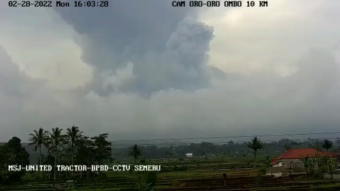 luncuran awan panas semeru