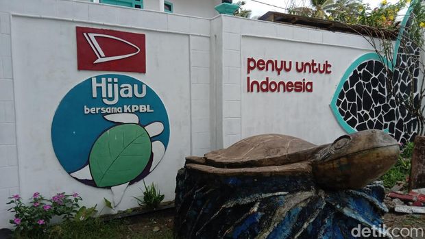 Penangkaran penyu di Pantai Batu Hiu.