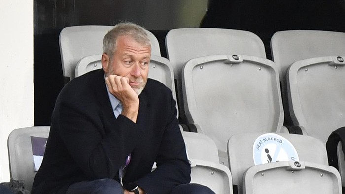 FILE - In this file photo dated Sunday, May 16, 2021, Chelsea soccer club owner Roman Abramovich attends the UEFA Womens Champions League final soccer match against FC Barcelona in Gothenburg, Sweden.  British journalist Catherine Belton and her publisher are facing defamation claims from billionaire Chelsea Football Club owner Roman Abramovich and other wealthy Russians over a book entitled  “Putin’s People”, about the rise of Russian President Vladimir Putin, according to reports Wednesday July 28, 2021. (AP Photo/Martin Meissner, FILE)