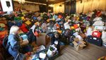 Tumpukan Bantuan Kemanusiaan Warga Inggris untuk Ukraina