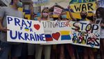 Protes Invasi Rusia, Warga Ukraina Gelar Aksi di Bali
