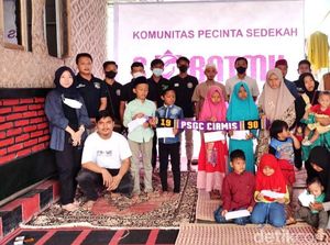 Doakan PSGC Ciamis di 16 Besar Liga 3, Balad Galuh Santuni Anak Yatim
