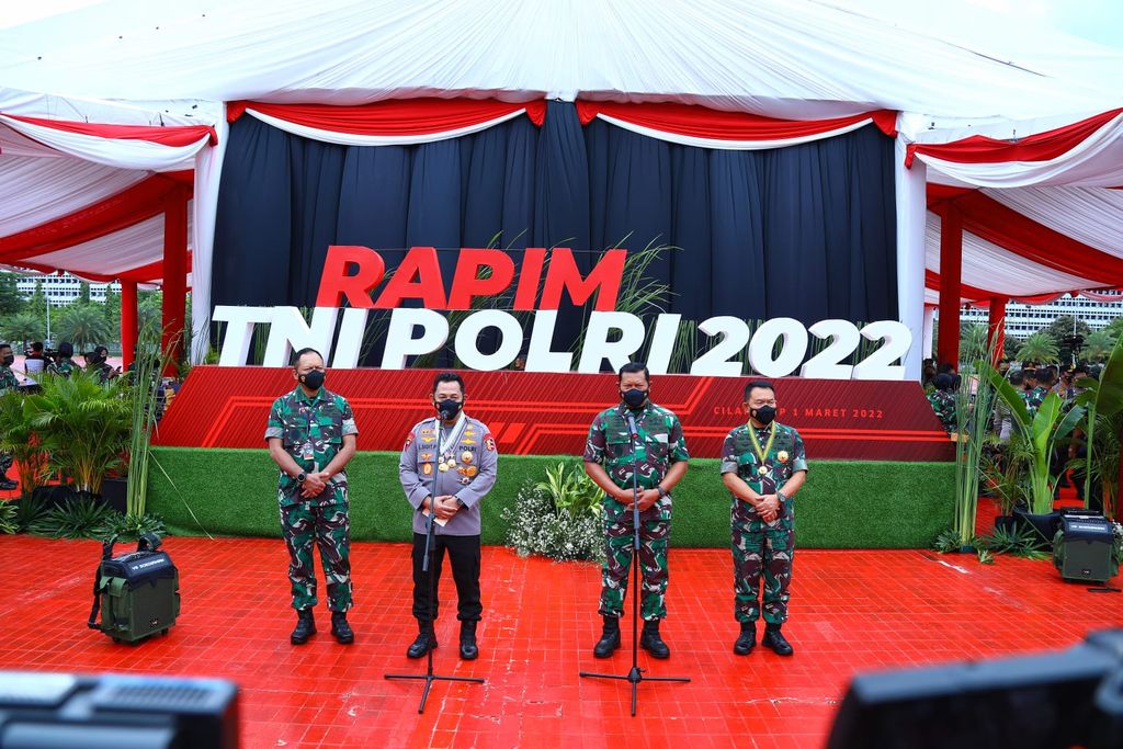 Kapolri Jenderal Listyo Sigit Prabowo di agenda Rapim TNI-Polri 2022