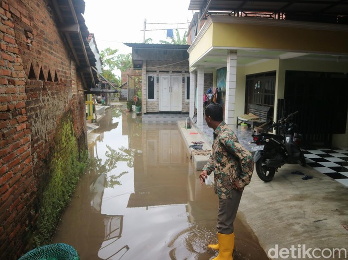 Kondisi banjir di Desa Tanjung Karang Kecamatan Jati, Kudus, Selasa (1/3/2022).