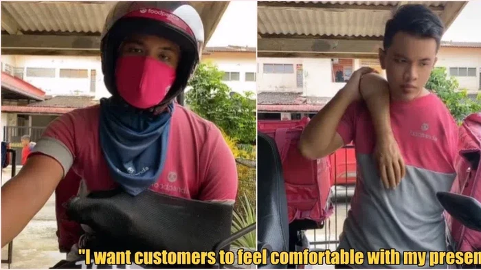 Pengantar Makanan Ini Pakai Tangan Palsu Agar Pelanggannya Tidak Takut