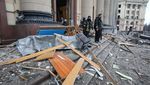 Potret Gedung Pemerintahan di Kharkiv Usai Dirudal Rusia