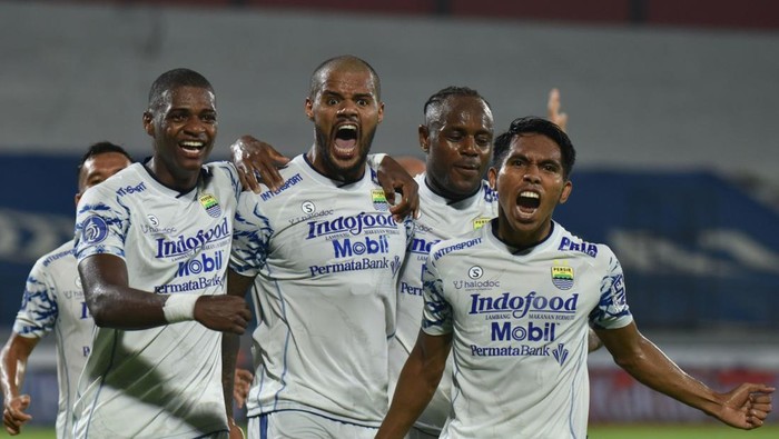 Selebrasi gol ke gawang Persija Jakarta.