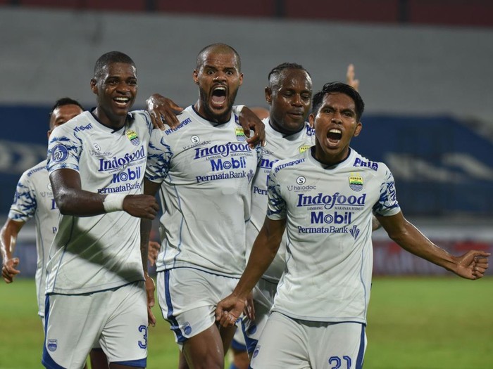 Selebrasi gol ke gawang Persija Jakarta.