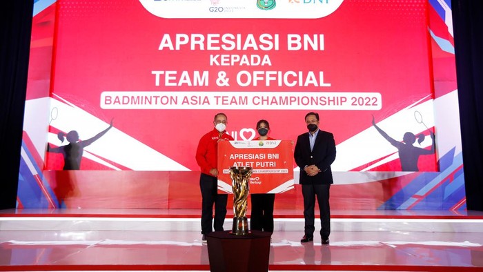 Tim Putri RI Juara BATC 2022, BNI Beri Tabungan ke Atlet hingga Pelatih