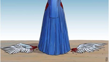 Selain berkarya di bidang tersebut, Mahnaz Yazdani juga mengajar mata kuliah animasi di Universitas Isfahan, Iran. Ini adalah kritikan, paham Islam garis keras membuat perempuan kehilangan sayap malaikatnya. Foto: Boredpanda