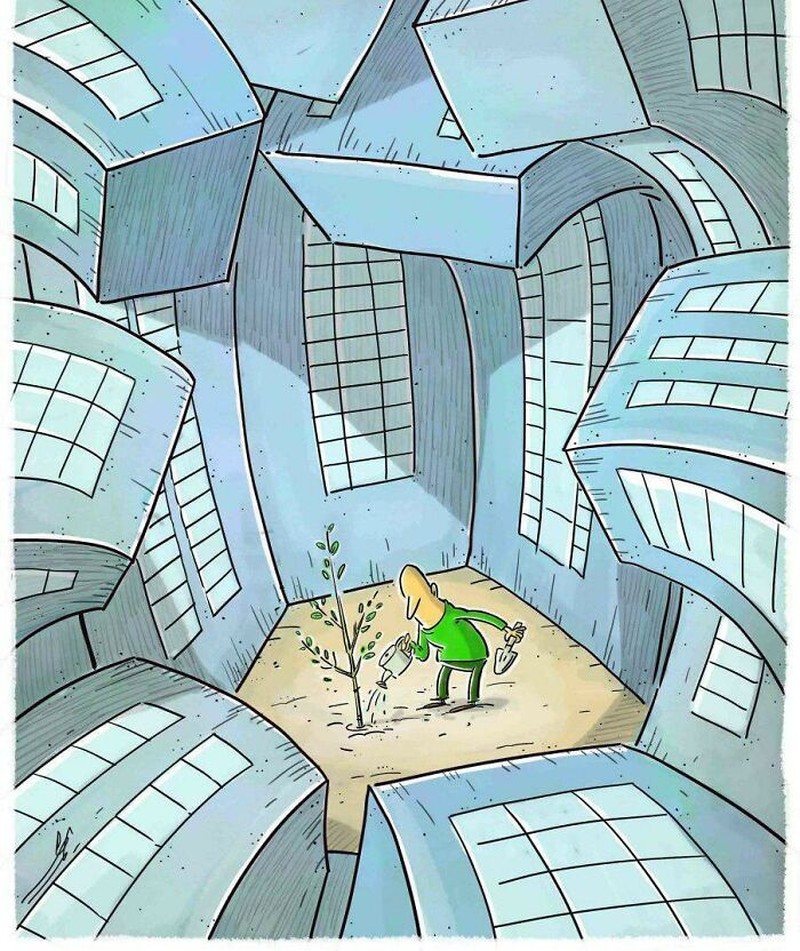 fotoinet Ilustrasi Menohok Tampilkan Kehidupan Modern Saat Ini