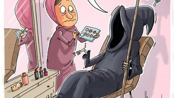 Virus mematikan COVID-19 yang mengintai kerumunan orang-orang salah satunya di acara pernikahan. Foto: Boredpanda