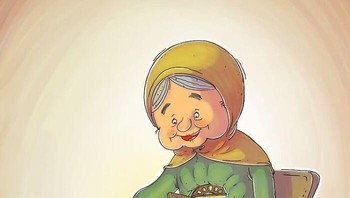 Ketika sang cucu menjadi penghangat nenek. Foto: Boredpanda