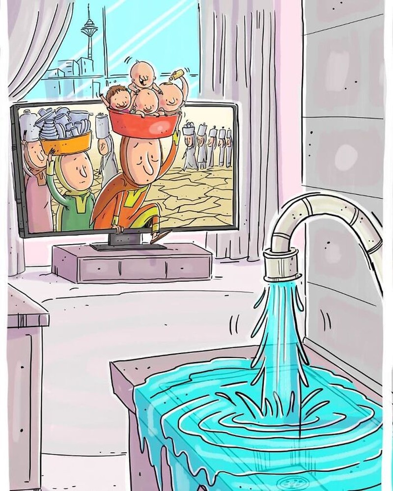 fotoinet Ilustrasi Menohok Tampilkan Kehidupan Modern Saat Ini