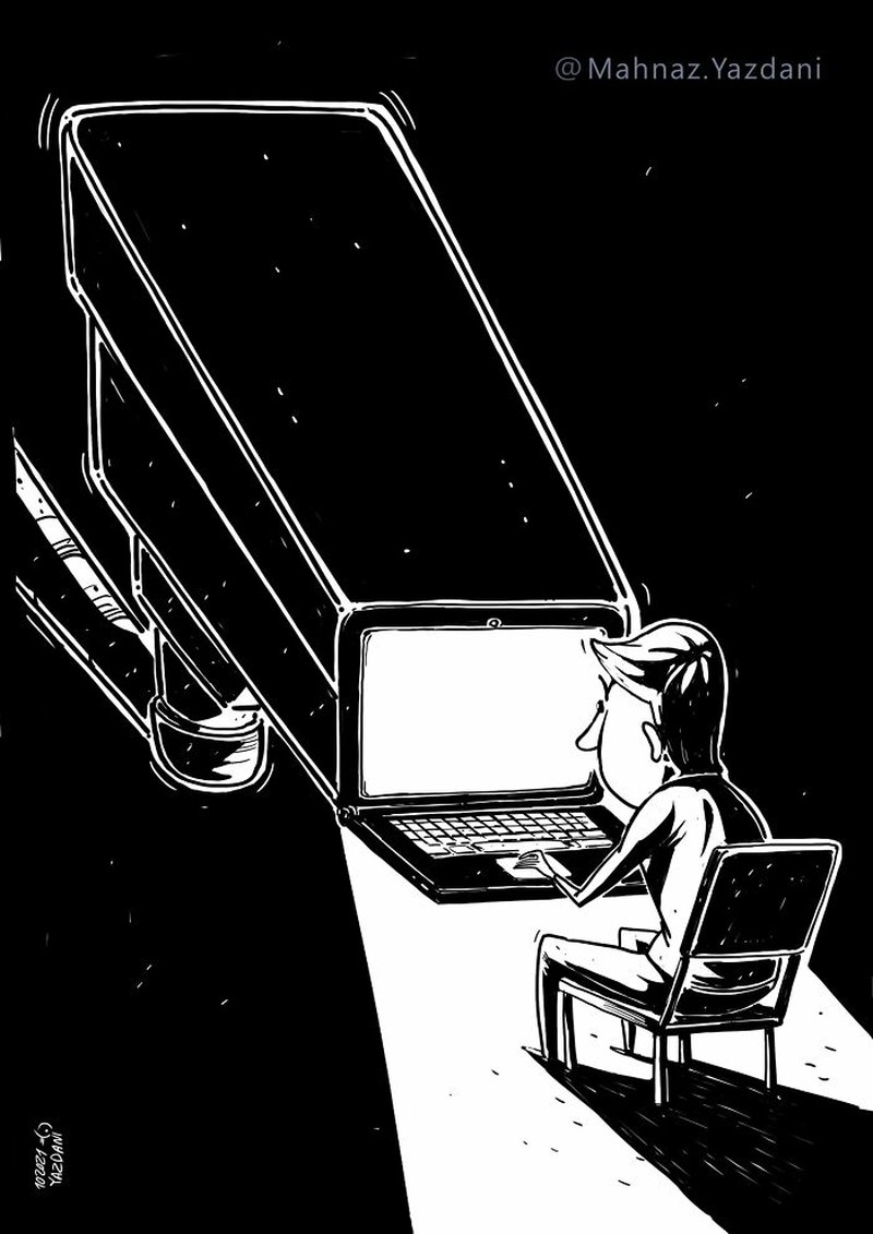 fotoinet Ilustrasi Menohok Tampilkan Kehidupan Modern Saat Ini