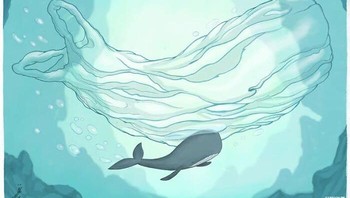 Kritikan soal perburuan paus dengan gambar anak paus merindukan induknya. Foto: Boredpanda