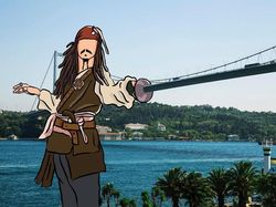 Keren Abis! Ketika Pemandangan Indah Berpadu dengan Gambar Kartun