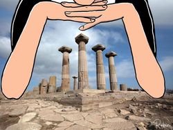 Keren Abis! Ketika Pemandangan Indah Berpadu dengan Gambar Kartun