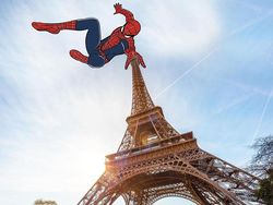 Keren Abis! Ketika Pemandangan Indah Berpadu dengan Gambar Kartun