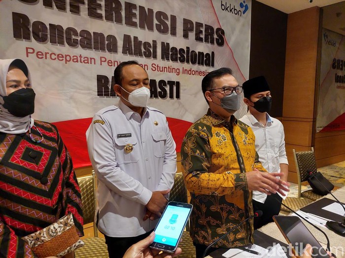 Kepala BKKBN RI saat konferensi pers Rencana Aksi Nasional Pencegahan Stunting