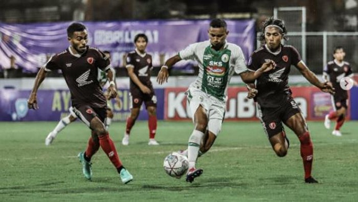 Laga PSS Sleman Vs PSM Makassar berakhir imbang.