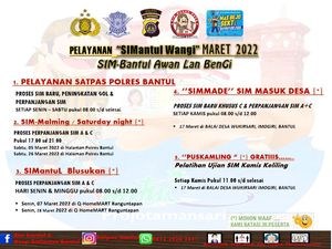 Pengumuman! Berikut Ini Jadwal SIM Keliling Bantul Maret 2022