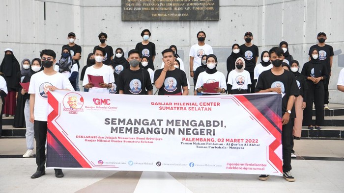 Ratusan Pemuda Sumsel Deklarasi Dukung Ganjar Maju Capres 2024