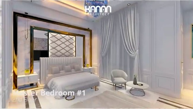 Kamar utama hadir dalam nuansa monokrom elegan. Rencananya, rumah tersebut akan ditempati setelah Indra menikah dengan Vanessa Khong.  (Foto: YouTube/Indrakenz)