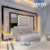 Kamar utama hadir dalam nuansa monokrom elegan. Rencananya, rumah tersebut akan ditempati setelah Indra menikah dengan Vanessa Khong.  (Foto: YouTube/Indrakenz)