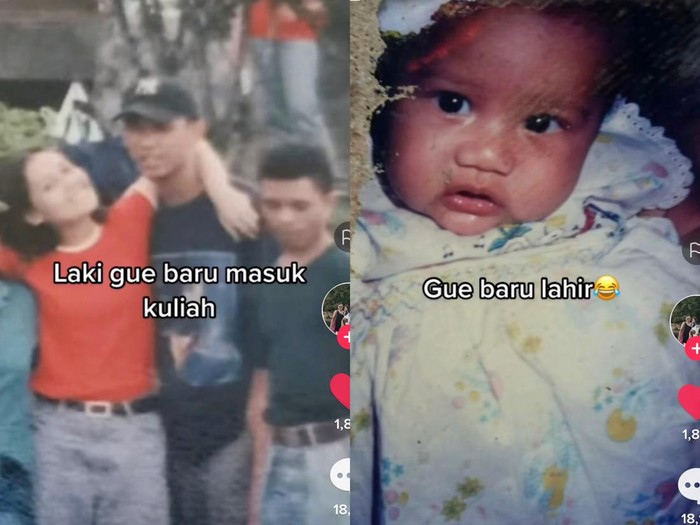 Pasangan viral di media sosial. Foto: Dok. TikTok @violetaekanjani. Pasangan viral di media sosial. Foto: Dok. TikTok @violetaekanjani.