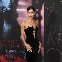 Turut melengkapi gayanya, sepasang heels Jimmy Choo yang senada dengan gaun. Sementara itu, perhiasan Lorraine Schwartz menambah sentuhan glamor pada penampilan putri Lenny Kravitz ini. (Foto: Evan Agostini/Invision/AP)