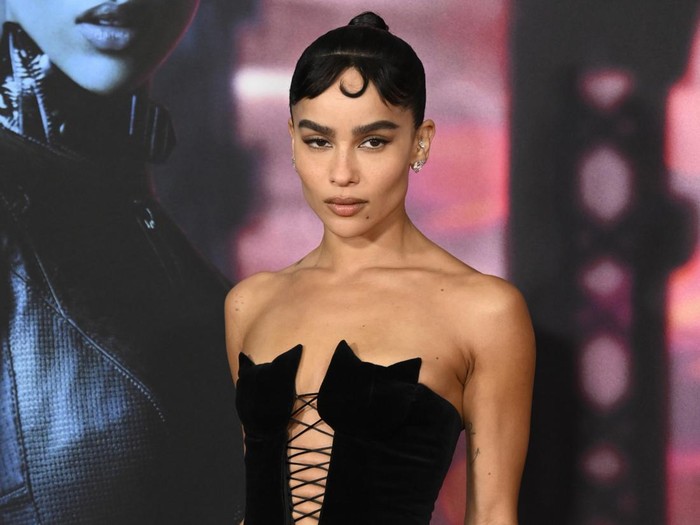 Zoe Kravitz attends the world premiere of The Batman at Lincoln Center Plaza on Tuesday, March 1, 2022, in New York. (Photo by Evan Agostini/Invision/AP)